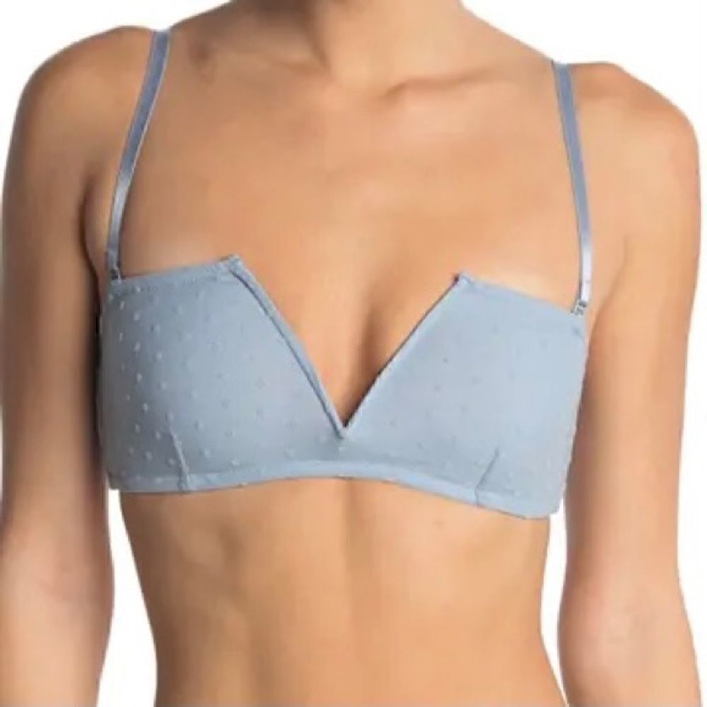 Free People Sierra Bandeau The Rain Blue - Size Medium